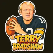 TERRY BRADSHAW Pittsburgh Steelers * Novelty * 3.5" Vinyl Sticker * Football Art