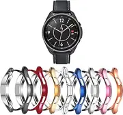 Intended for Samsung Galaxy Watch 4 Classic 42MM 46MM Case Soft Plated TPU Protective Bumper Cover Case Intended for Galaxy Watch 4 Classic Smartwatch Accessories (46MM)