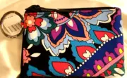 Vera Bradley's ZIP ID CASE in HAYMARKET PAISLEY Pattern, 3" x 5", Keyring, NWT