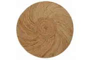 Handwoven Natural Jute Rug-Spiral 1136-Natural-150x150cm