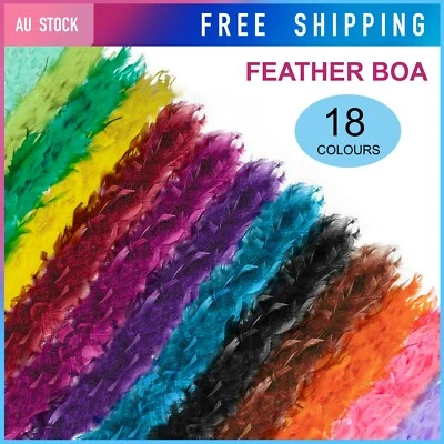 Feather Boa Fluffy Party Scarf Fancy Dress Up Costume Wedding Decor DIY Craft