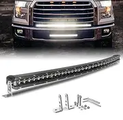 Conveville LED Light Bar Curved 38 Inch Single Row Offroad Lighting Driving Lightbar Spot Flood Combo Beam LED Work Light for Trucks UTV ATV SUV 4WD 4X4 Pickup