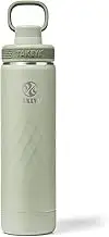 Takeya Sport 22 oz Triple-Insulated Stainless Steel Water Bottle – Leakproof, Sweatproof, BPA-Free, Keeps Drinks Cold 36 Hrs, Hot 14 Hrs –Eucalyptus