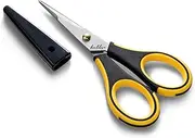 Beaditive Precision Craft Scissors - Stainless Steel Paper Crafting Scissors With Safety Cap - Ultra Sharp Blades & Non-Slip TPR Handles - Adult & Kid Scrapbooking Scissors For Home, Office, School