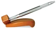 Helios Magnetic Levitating Pen Set - Orange Cube base with Brass Pen