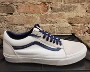 NWB Unisex Vans Old Skool Club Shoes White / Navy #VN000SUFYY2