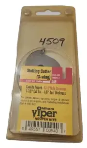 Slotting Cutter 3 Wing Oldham Viper Router Bit 5/16" hole 1-7/8"Cut 1/8" Kerf