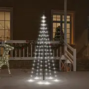 1.8m Large Christmas Tree Xmas Decor on Flagpole Cold white LED Lights 180cm