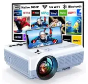 NEW Fudoni Spare-P1 1080p Full HD Video Projector 5G/WiFi Home Bluetooth Theater