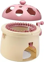 Knitting Machine Weaving 32 Pins Rotating Round Hand Crank Small Knitting Board Knitter for Hat, Pumpkin, Scarf DIY