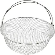 Air Fryer Basket Rack - Multi-purpose Round Fryer Mesh Basket | Multi-purpose Round Fryer Mesh Basket for Air Fryer, Oven, Steamer