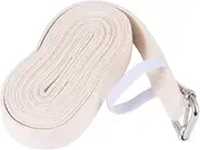 Kisangel Yoga Stretch Belt Portable Fitness Elastic Band for Deepening Stretches for Yoga Physical Therapy and Daily Exercise White
