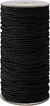 100 Yards 2 mm Elastic Cord Stretch String Elastic Beading Cord Craft Thread for Jewelry Making (Black)