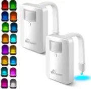 NWT Witshine 2 Pack Motion Sensor Multicolored Battery Operated Toilet Lights