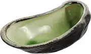 Mobestech Ceramic Caviar Storage Plate Elegant Oyster Shell Shaped Food Serving Dish for Appetizers Desserts and Snacks Smooth Surface for Hotels and Fine Dining