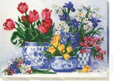 Bead embroidery kit Fragrant round dance needlework kit canvas beadwork pattern
