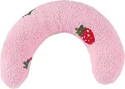 Comfortable Dog Neck Pillow, Pet Throw Pillow Half Donut, U Shaped Pet Calming Pillow, Supportive Pet Neck Cushion, Pet Calming Toy Puppy Pillow, Embroidery Pattern Dog Bed Pillow for Dogs & Cats