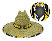 Richmond Tigers AFL Wide Brim Straw Hat Cap