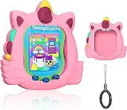 Silicone Case for Tamagotchi Uni (2023), MOWYEOK Shockproof Protective Case with Cartoon Pattern for Tamagotchi Uni Game Console Accessories, with Round Buckle Lanyard (Unicorn)