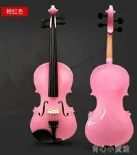 在飛比找樂天市場購物網優惠-初學者兒童小提琴 成人小提琴粉紅 白色小提琴 配送全套 樂器