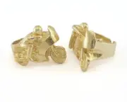 Motorcycles Ring Adjustable Raw Brass (17.5mm 7US inner size) 3223