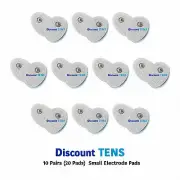 DISCOUNT TENS Small Snap On Electrode Pads, 10 Pairs (20 Pads)