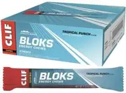 CLIF Bloks Energy Chews Tropical Punch 25mg Caffeine 18x60g