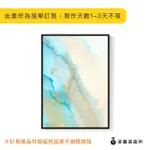 【菠蘿選畫所】融融IV-70X100CM(水藍色系抽象房間裝飾/海洋風換季佈置/簡約藝術複製畫)