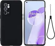 [Joie & Joho] Compatible with OnePlus 9RT 5G Case, Ultra Slim Fit Soft Silicone Cover Full Body Bumper Anti-Scratch Shockproof for, Black