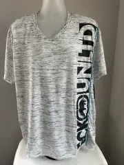 Ecko Unltd. Men's White Spacedye S/S W/ Side Logo V-Neck T-Shirt Size 3XL