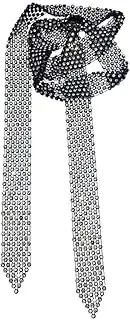 [Generic] Bohemian Long Rhinestone Necklace Black Tie with Sparkling Crystal Punk Body Waist Chain for Women and Girls