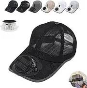 Solar Rechargeable Peaked Cap, 2-in-1 Solar Rechargeable Fan Breathable Mesh Baseball Cap,SolarS Powered Baseball Cap,USB