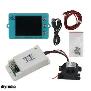 500V 300A Wireless Voltmeter Ammeter Coulometer 2.4"+Hall Sensor 485 Communicate