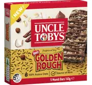 2 x Uncle Tobys Muesli Bars Inspired By Golden Rough 5 Pack 145g