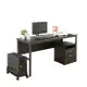《DFhouse》頂楓150公分電腦辦公桌+主機架+活動櫃-黑橡木色