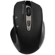 Promate EZGrip Ergonomic Wireless Mouse - Black Quick Forward/Back Buttons - [CURSOR.BLK]