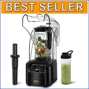 Versatile 2200W Commercial Blender - 80oz Capacity with Noise Reduction Shield