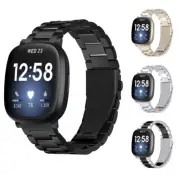 For Fitbit Versa 4 3 Sense 2 Link Bracelet Stainless Steel Band Watch Strap