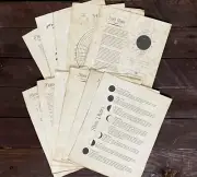 Tea Stained Grimoire 8.5X11” Moon Magic Book of Shadow Pages