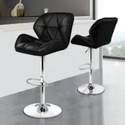 2x ALFORDSON Bar Stools Gas Lift Black
