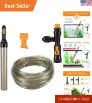 Time-Saving Aquarium Maintenance Kit - 49-Ft Hose, Gravel Cleaner & Siphon Pump