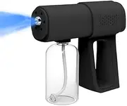 Professional Disinfectant Fogger Machine, 380ml Wireless Fine Particle Sprayer Gun Handheld Sanitizer Fogger, Blue Light Foggers for Touchless Sanitization (Black)
