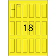 Stock Forms Shelf Labels 24x73mm Yellow 500 Sheets 9000 Labels