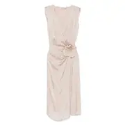 [Blumarine] Blumarine Twill-weave Midi Dress 42 IT PINK