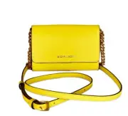 MICHAEL KORS JET SET TRAVEL MEDIUM PHONE CROSSBODY BAG CLUTCH SUNSHINE