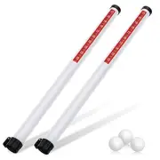 2 Pieces Golf Ball Picker Plastic Tube Ball Retriever Clear Golf Ball Black