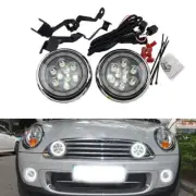 Chrome LED Rally Fog Light Halo DRL Daytime Running Lamp For 2nd Gen Mini Cooper (for: Mini)