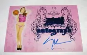 2015 Benchwarmer SCARLETT KEEGAN Pink Archive #36 Blue Foil Auto/5 PLAYBOY Hot