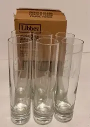 Libbey Clear Home Decoration Dishwasher Safe Glass Cylinder Vase 10" Set Of 6