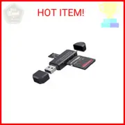 Micro USB OTG/USB 2.0 Card Reader Adapter, SD/Micro SD Memory Card Reader with S
